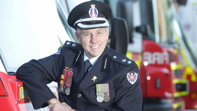 FRNSW Tim Fox Inspector Tim Fox was awarded an Australian Fire Service Medal yesterday. Picture: Tim Clapin.