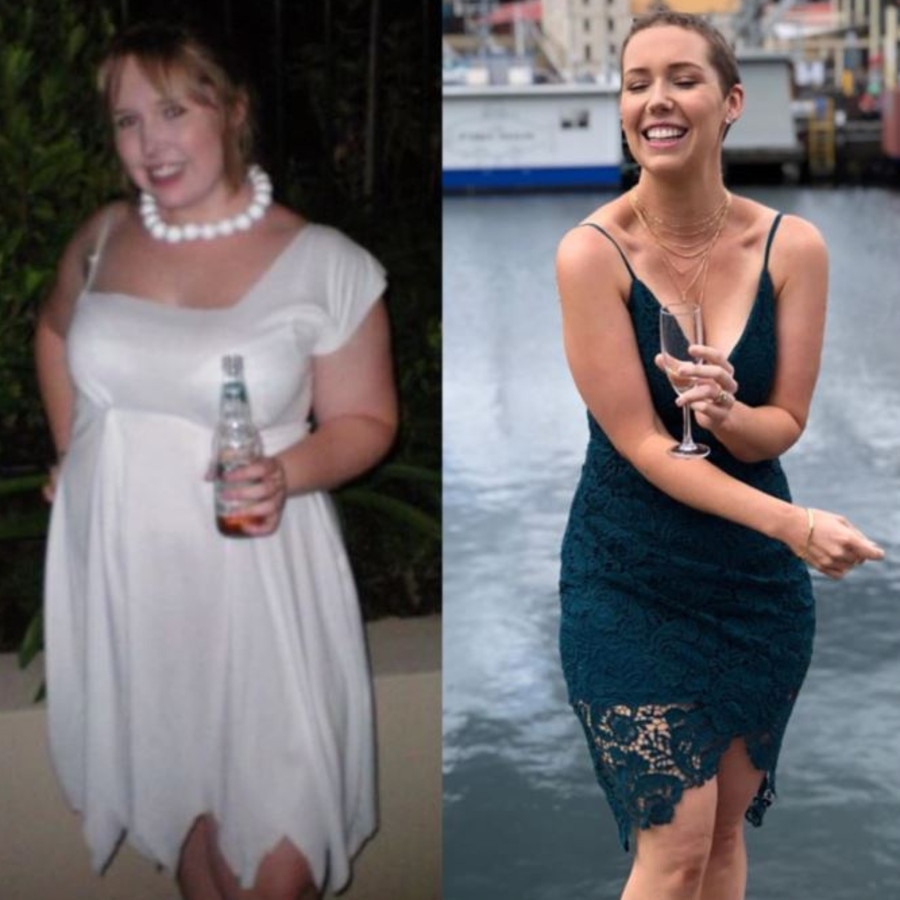 Sophie Roberts, 31, weighed 110kg at her heaviest before losing 45kg. Picture: The Healthy Mummy