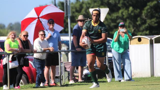 Ballymore Cup rugby action at the Albany Creek Brumbies Junior Rugby Union Club on Friday, April 12, 2024.
