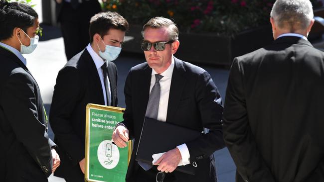 NSW Premier Dominic Perrottet arrives for the NSW State Memorial Service for Eddie Jaku OAM. Picture: NCA NewsWire / pool / Mick Tsikas