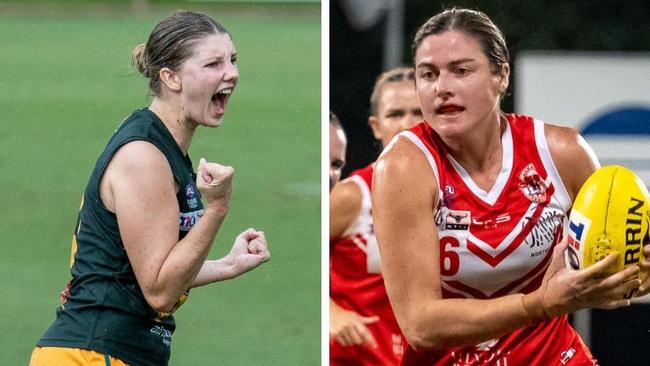 Georgia Marsland for St Mary's and Joline Bouwer for Waratah in the 2024-25 NTFL season.