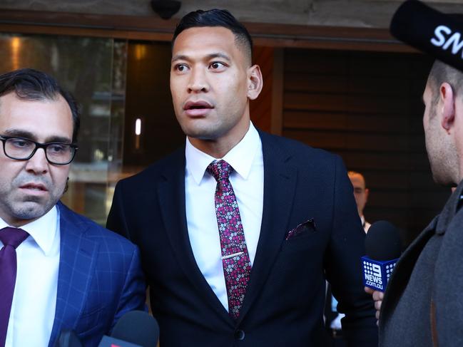 28/6/19: Israel Folau arrives at the Fair Work Commission mandatory conciliation hearing - Application to deal with an unlawful termination dispute in Sydney. John Feder/The Australian.