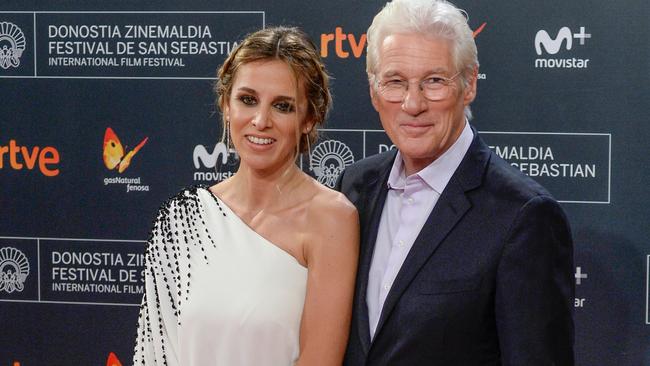 Richard Gere And Alejandra Silva. Picture: Carlos Alvarez/Getty Images