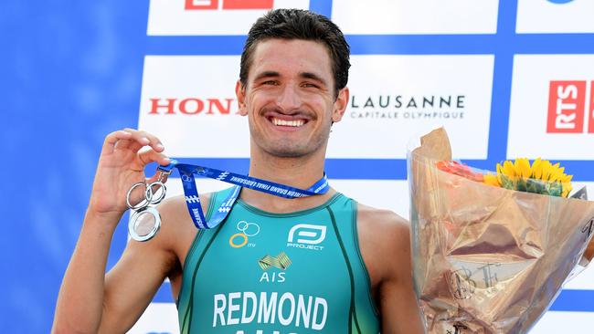 Australian triathlete Lorcan Redmond won a silver medal in the junior men's race in Lausanne.