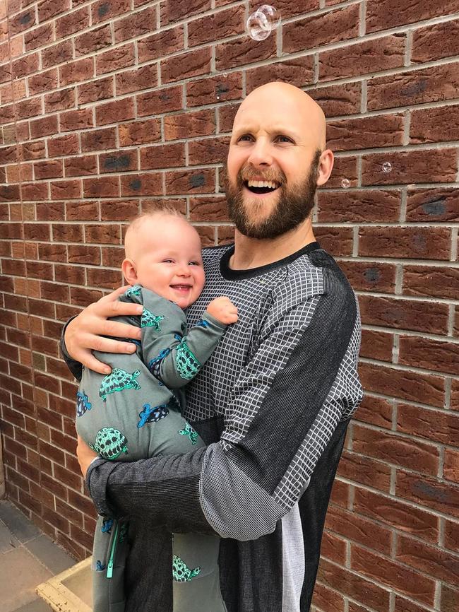 Ablett Jnr and his son, Levi. Picture: Instagram