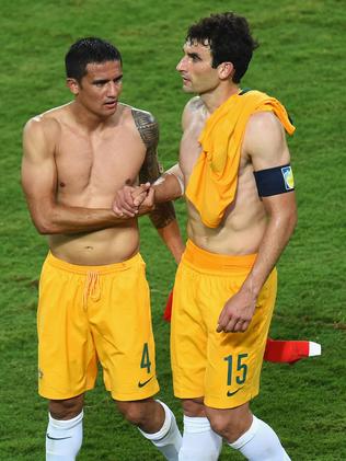 Wise heads Tim Cahill and Mile Jedinak.