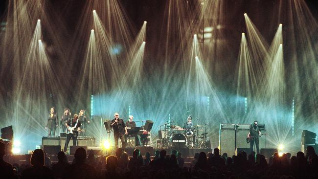 Cold Chisel performing at Brisbane Entertainment Centre on Wednesday night. Picture: Robert Hambling