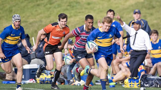 Toowoomba Grammar have promoted Harry Hanly to fullback for their clash with Nudgee College in Brisbane. Picture: Nev Madsen