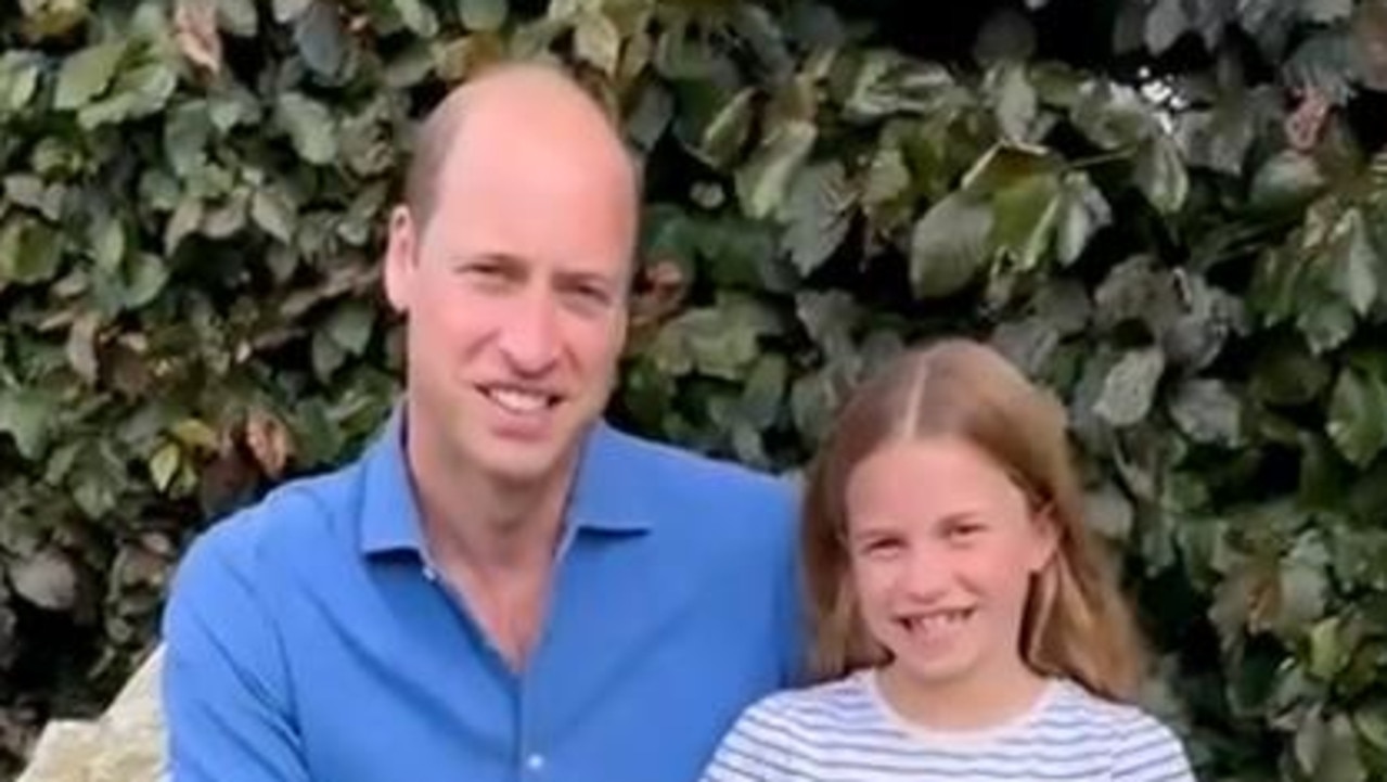 Prince William and his daughter Princess Charlotte send a message to the Lionesses. Photo: Twitter.