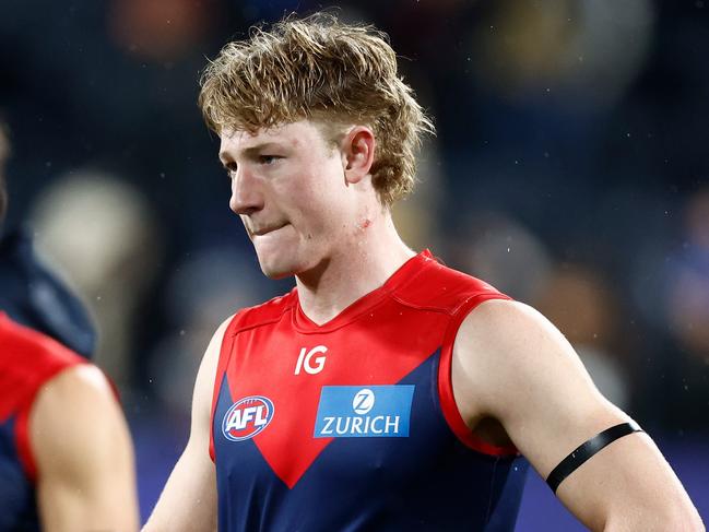 Jacob van Rooyen has been dropped by the Demons. (Photo by Michael Willson/AFL Photos via Getty Images)