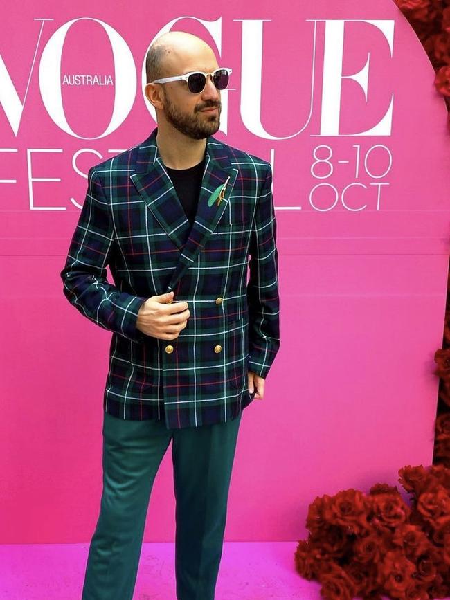 Check out Damian Porcaro. Rocking tartan, he is one sharp-dressed man. Picture: Instagram