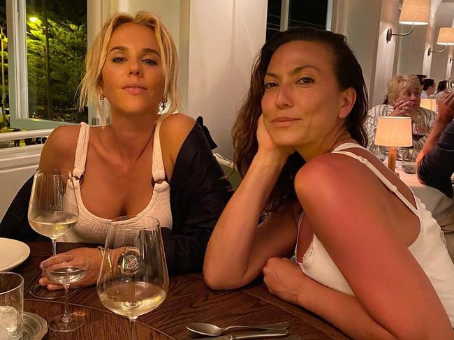 Pip Edwards and pal Jaz Daly dine at Mimi’s. Picture: Instagram