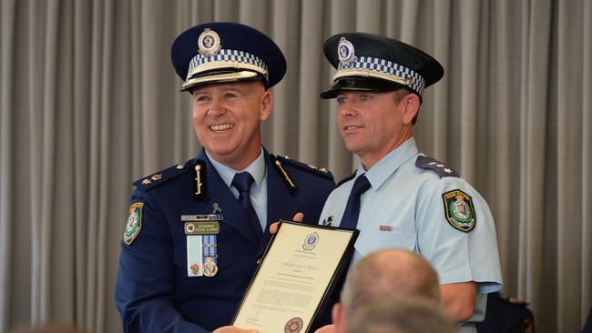 Coffs Clarence Police AwardsAssitant Commisioner Max Mitchell with Detective Senior Sergeant  Peter O'Reilly. 14 AUG 2019