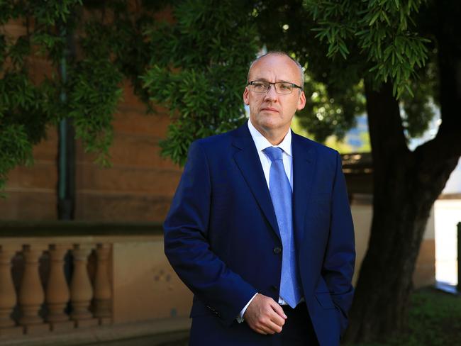 Opposition Labor leader Luke Foley pictured outside Parliament House offices in Sydney. Picture: Toby Zerna