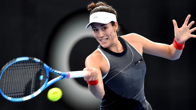 Top seed Muguruza retired early in the third set against Krunic