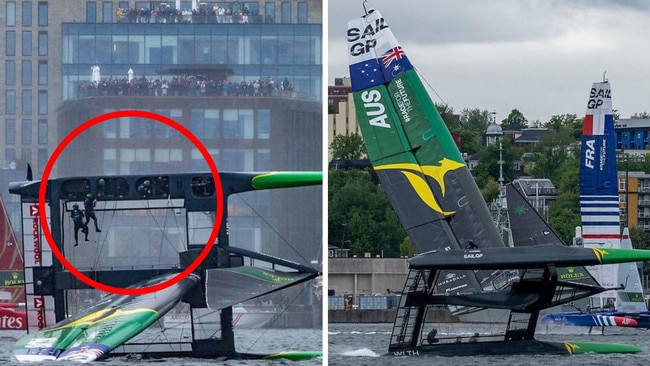 Australia capsized for the first time in SailGP.