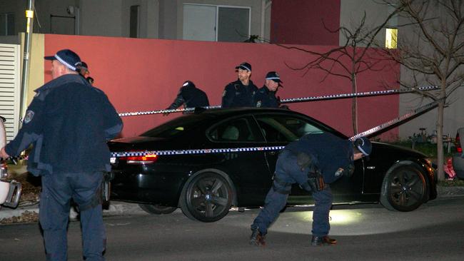 Forensic Investigation of crime scene of fatal shooting at George St Warwick Farm. Picture: Damian Hoffman