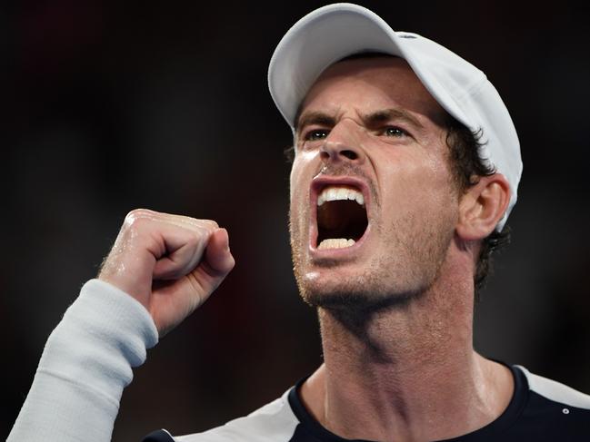 Scotland’s Andy Murray on day one of this year’s Australian Open tennis tournament … in Melbourne. Picture: Saeed Khan