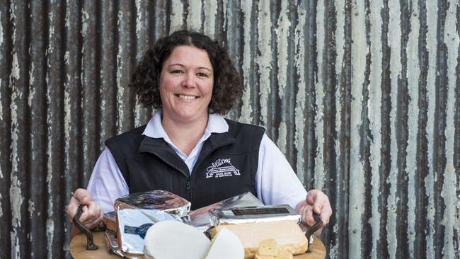 Smelly socks: Ceridwen Brown won gold at the Fine Food Awards in Melbourne with her King River Gold cheese in the washed rind section, and silver with the Milawa Brie. Picture: Dannika Bonser