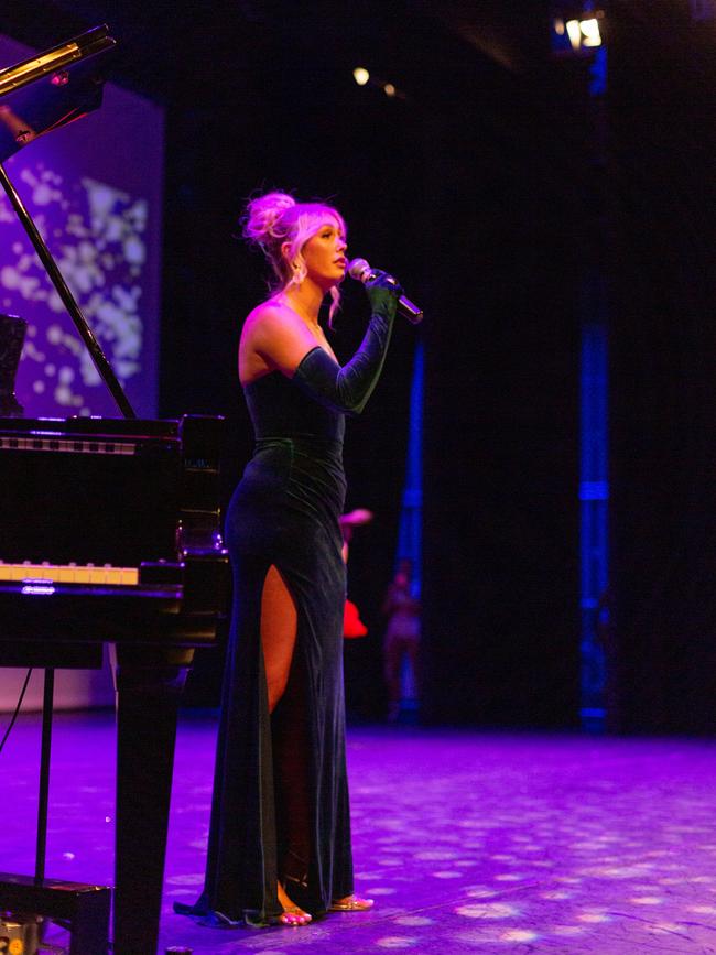 Taylah Evans performing at A Christmas Cabaret. Picture: Expose Photography.