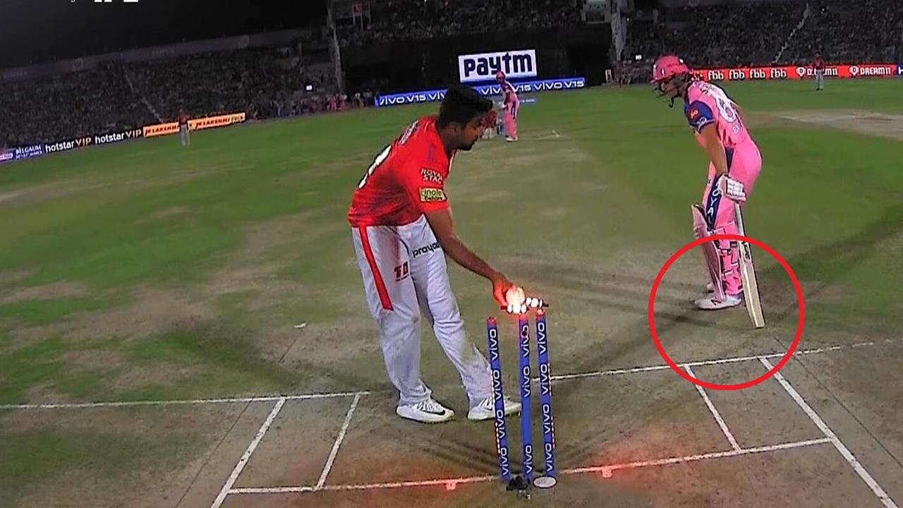 Ravi Ashwin Mankads Jos Buttler, who is well out of his crease.