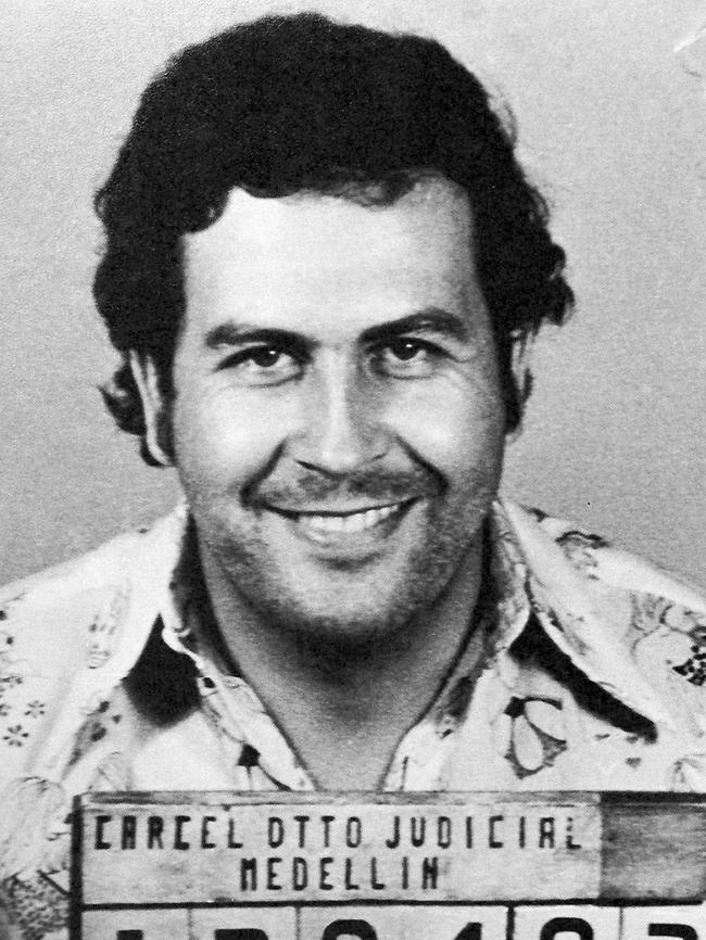 Pablo Escobar in his mug shot.