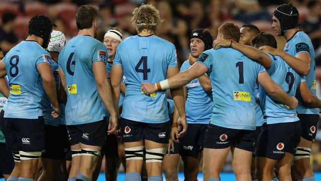 The Waratahs, missing some of their key players because of the Wallabies rotation policy, suffered a shock loss to the Sunwolves on Friday night. Picture: Getty Images 