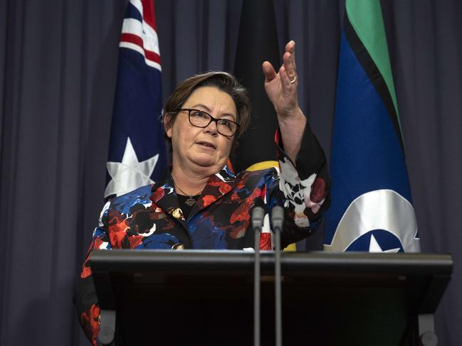 CANBERRA, AUSTRALIA - NewsWire Photos AUGUST 01, 2022: Madeleine King Minister for Resources, Minister for Northern Australia spoke to the media in Parliament House, Canberra. Picture: NCA NewsWire / Gary Ramage