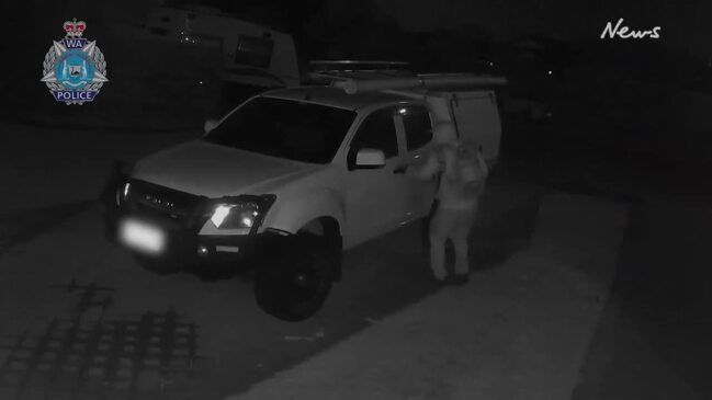 CCTV cameras capture the moment thieves run over homeowner