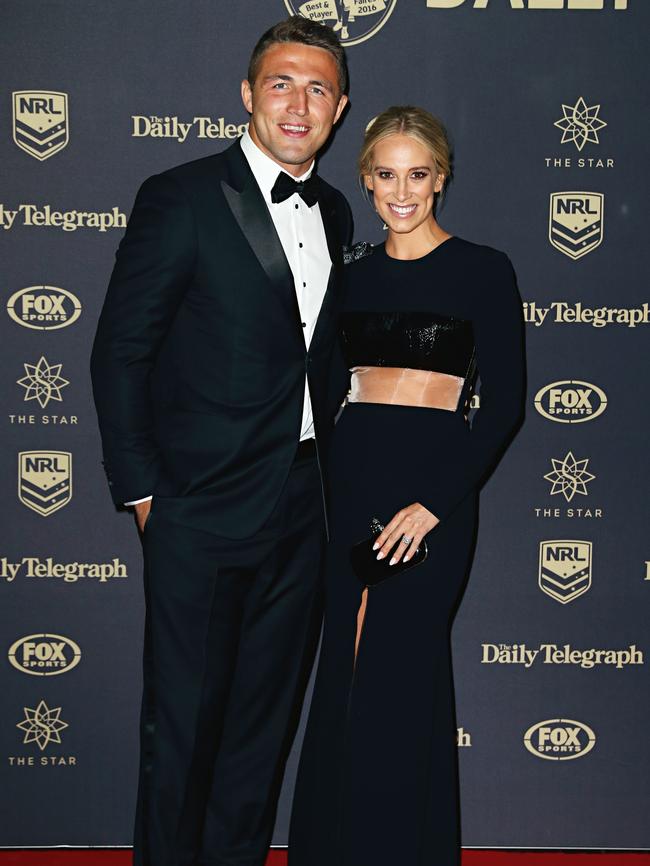 Phoebe and Sam pictured together at the 2016 Dally M Awards. Photo: Ryan Pierse/Getty Images