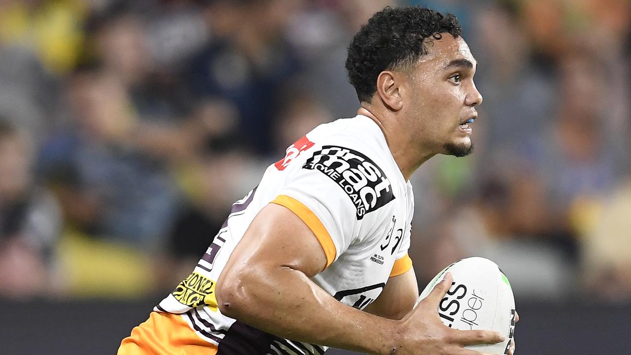 Xavier Coates made his NRL debut for the Broncos. Picture: Ian Hitchcock/Getty
