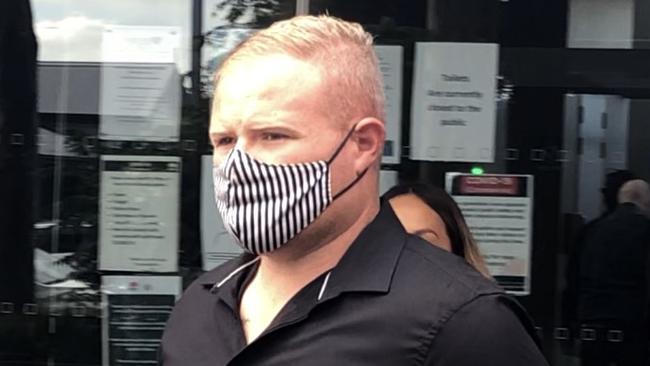 Former Nowra-Bomaderry Jet and Shellharbour Shark Zac Kershaw in Nowra Local Court on Monday February 7 on drug charges. Picture: Eliza Barr