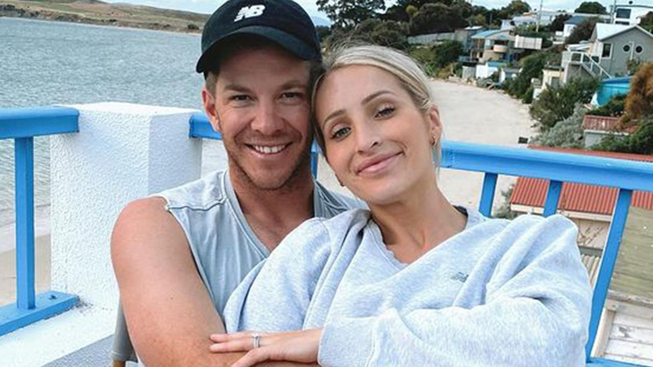 Paine’s wife, Bonnie Paine (pictured) said seeing her husband embroiled in the sexting scandal ‘broke her heart’. Picture: Instagram