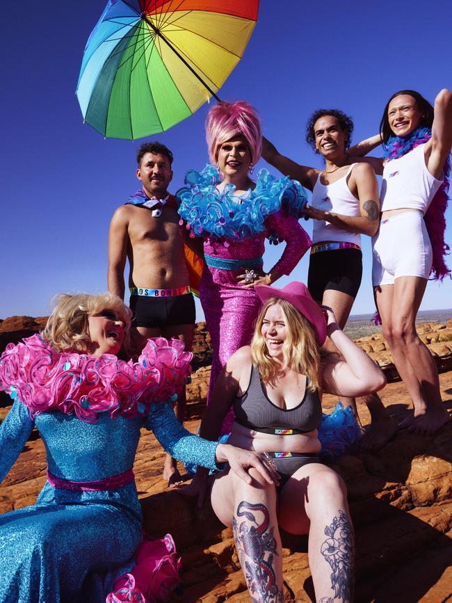 Bonds’ latest Pride range campaign is set against the rich red of the Central Australian landscape with the help of Tourism NT.