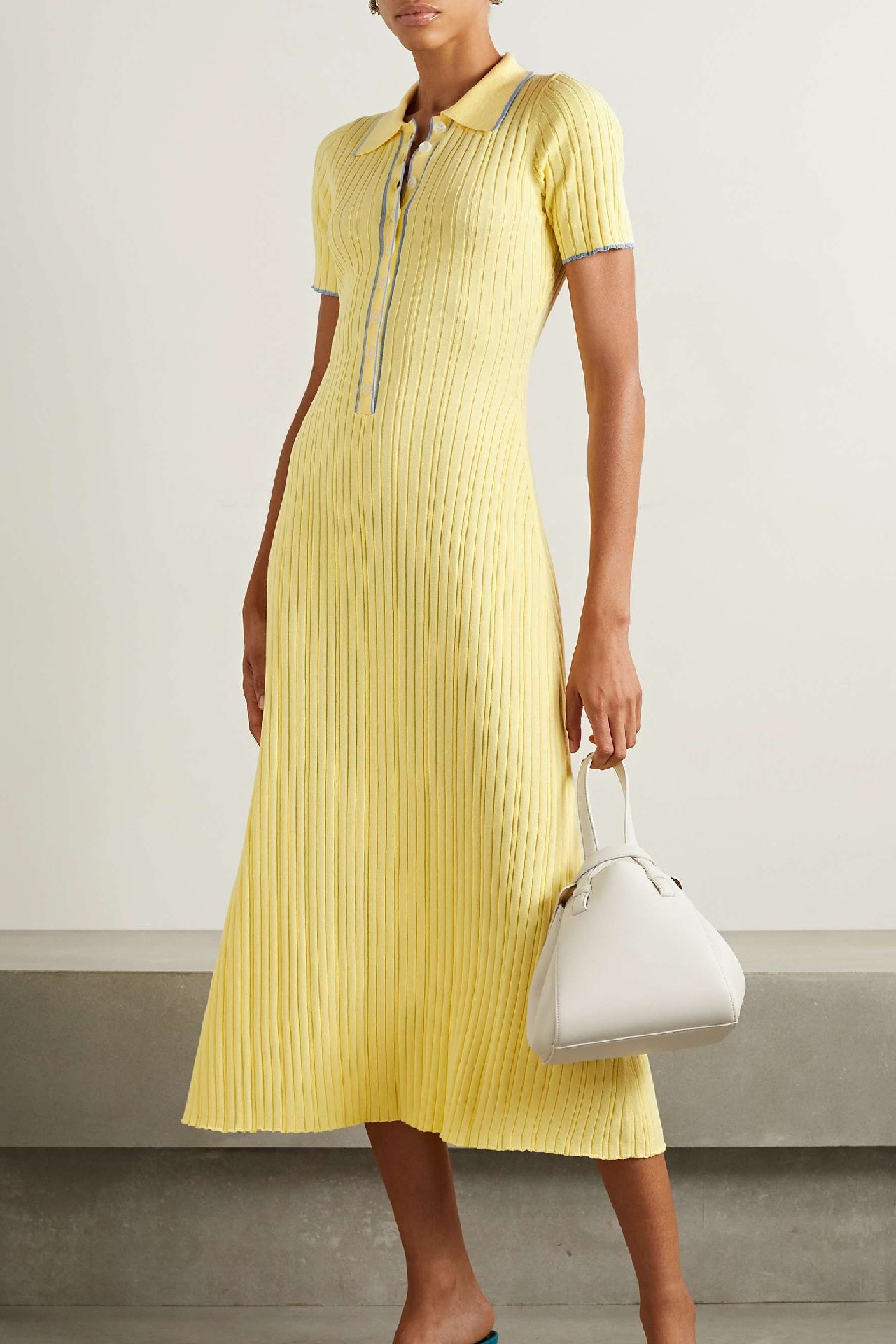 THE ABSTRACT DRESS + THE CAMILLE SHEARLING BAG