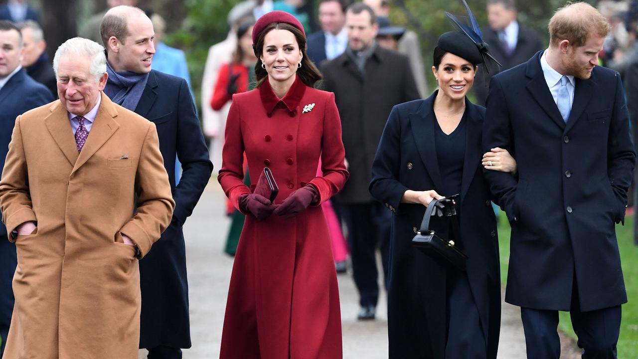 Prince Charles and Prince William were given only 10 minutes’ notice before the Sussex statement was released. Picture: Paul Ellis/AFP