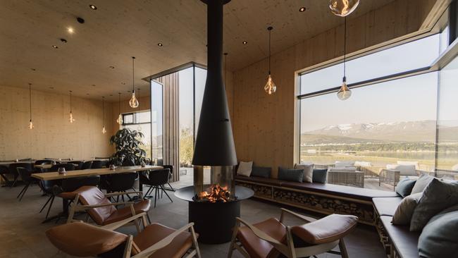 The bistro at Forest Lagoon spa facility near Akureyri.