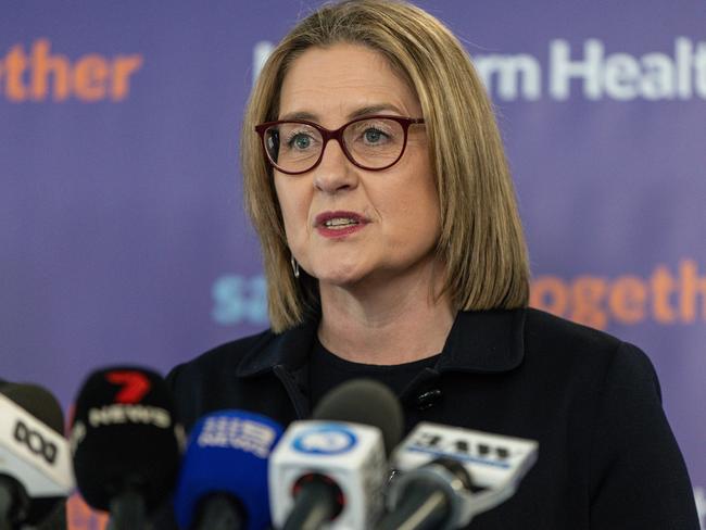 Premier Jacinta Allan has previously denied claims of a hospitals merger. Picture: NewsWire / Diego Federal