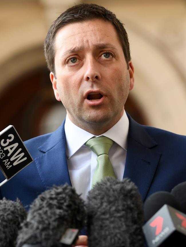 Victorian State Opposition Leader Matthew Guy says the city has a congestion crisis on its hands. Picture: Joe Castro, AAP.