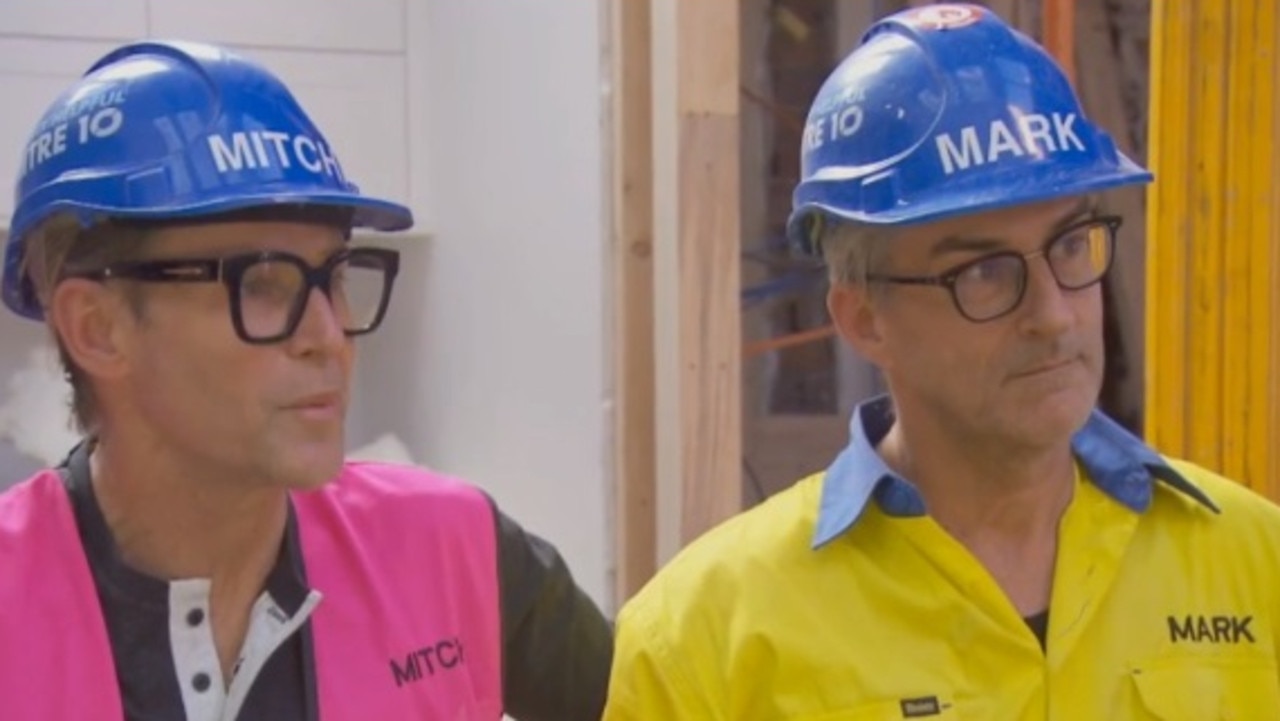 Mitch and Mark listened respectfully to Cam’s explanation, but didn’t apologise for blowing up at him in Sunday night’s episode. Picture: Channel 9.