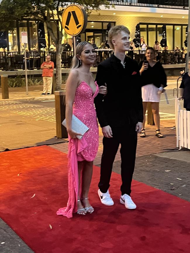 The students of Urangan State High School arrive at their formal.