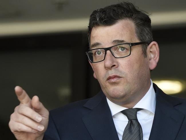 MELBOURNE, AUSTRALIA - NewsWire Photos OCTOBER 14, 2021: Victorian Premier Daniel Andrews speaks to the media at Parliament House in Melbourne. Picture: NCA NewsWire / Andrew Henshaw