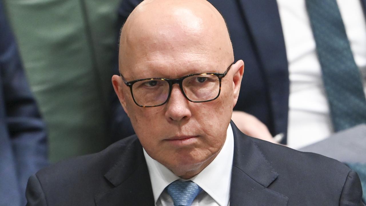 Peter Dutton said any future tax policies would depend on the government’s finances. Picture: NewsWire/ Martin Ollman