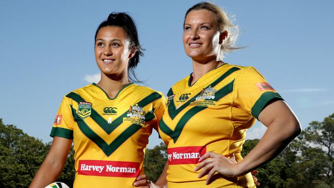 Jillaroos Corbin McGregor and Ruan Sims.