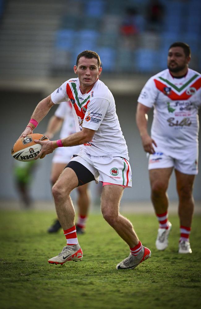 Trey Crowley playing for the Nightcliff Dragons in the 2024 NRL NT season. Picture: Patch Clapp / NRL NT