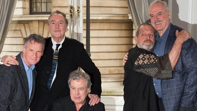 Terry Jones (3rdL) with Michael Palin, Eric Idle, Terry Gilliam and John Cleese in 2013. Picture: AFP.