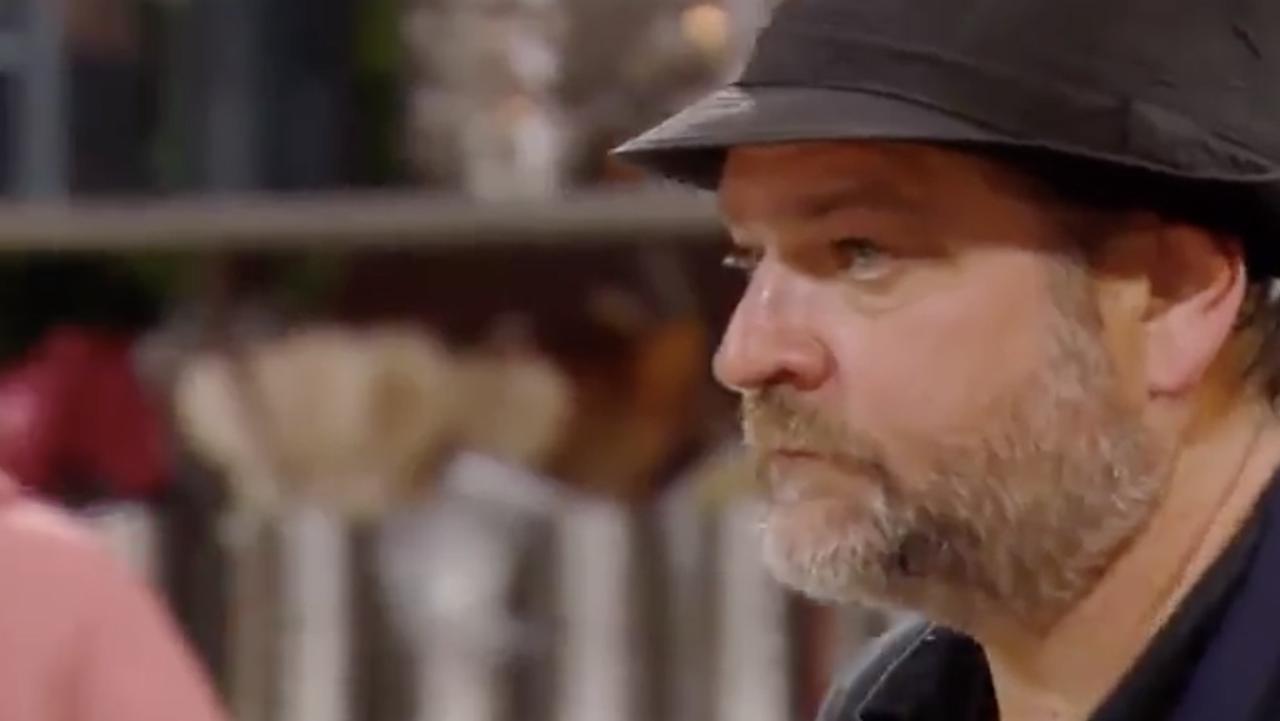 Chris watches on as Gordon Ramsay berates him.