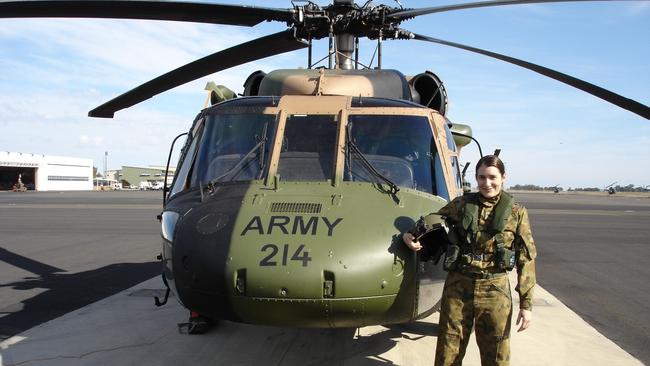 Genevieve Rueger spent 22 years in the Army, mostly as a helicopter pilot.. Picture: supplied