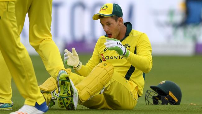 Australian captain Tim Paine will play in ODI 3, despite suffering a blow to the mouth during the Aussies’ loss to England. Picture: Getty Images