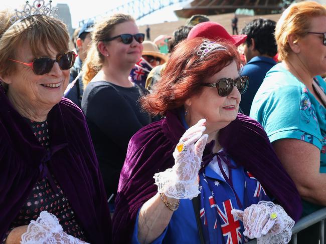 Judy and Margaret decked out in their plastic rubies.